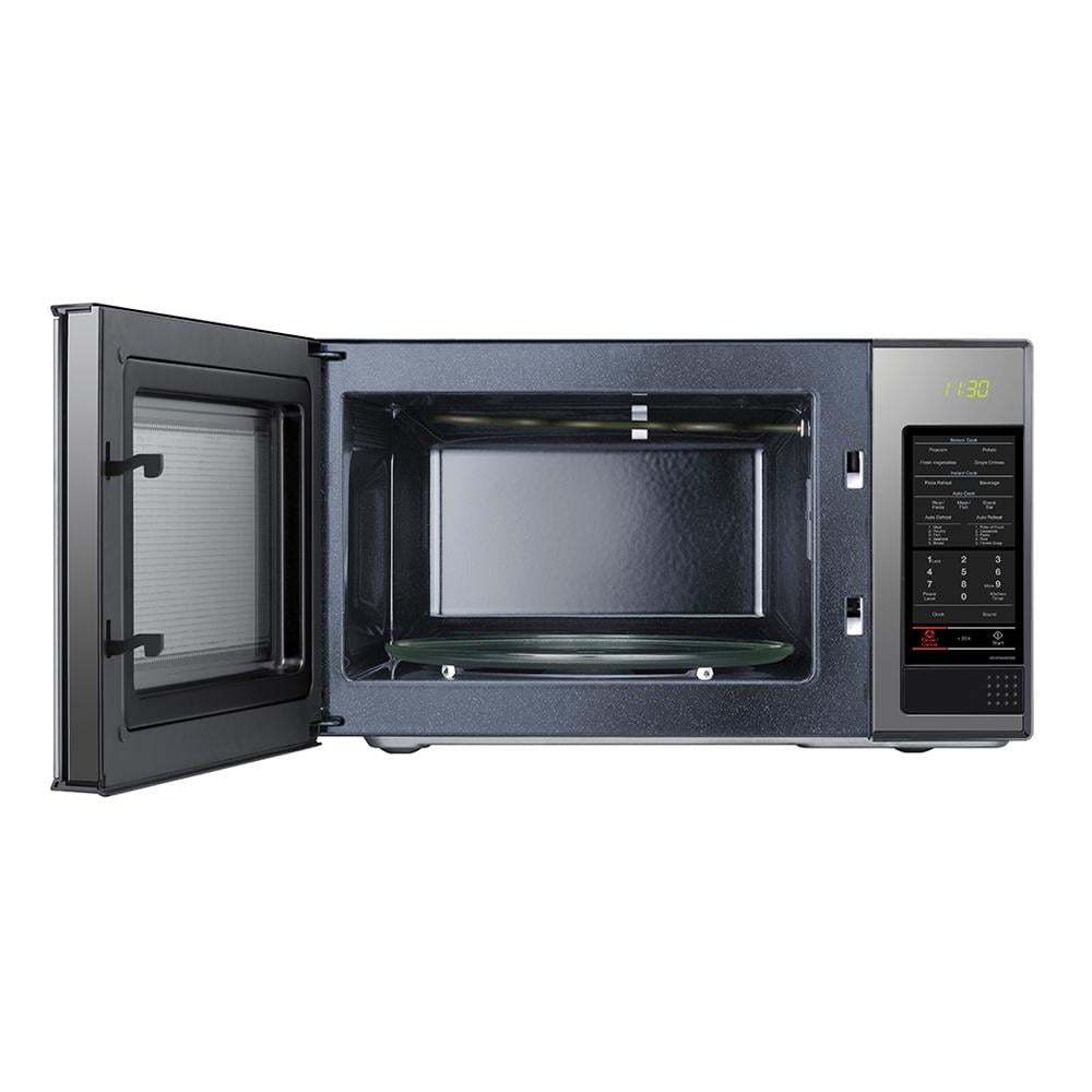 Horno de Microondas Samsung 1.1 Pies Cúbicos Negro con Placa de Acero