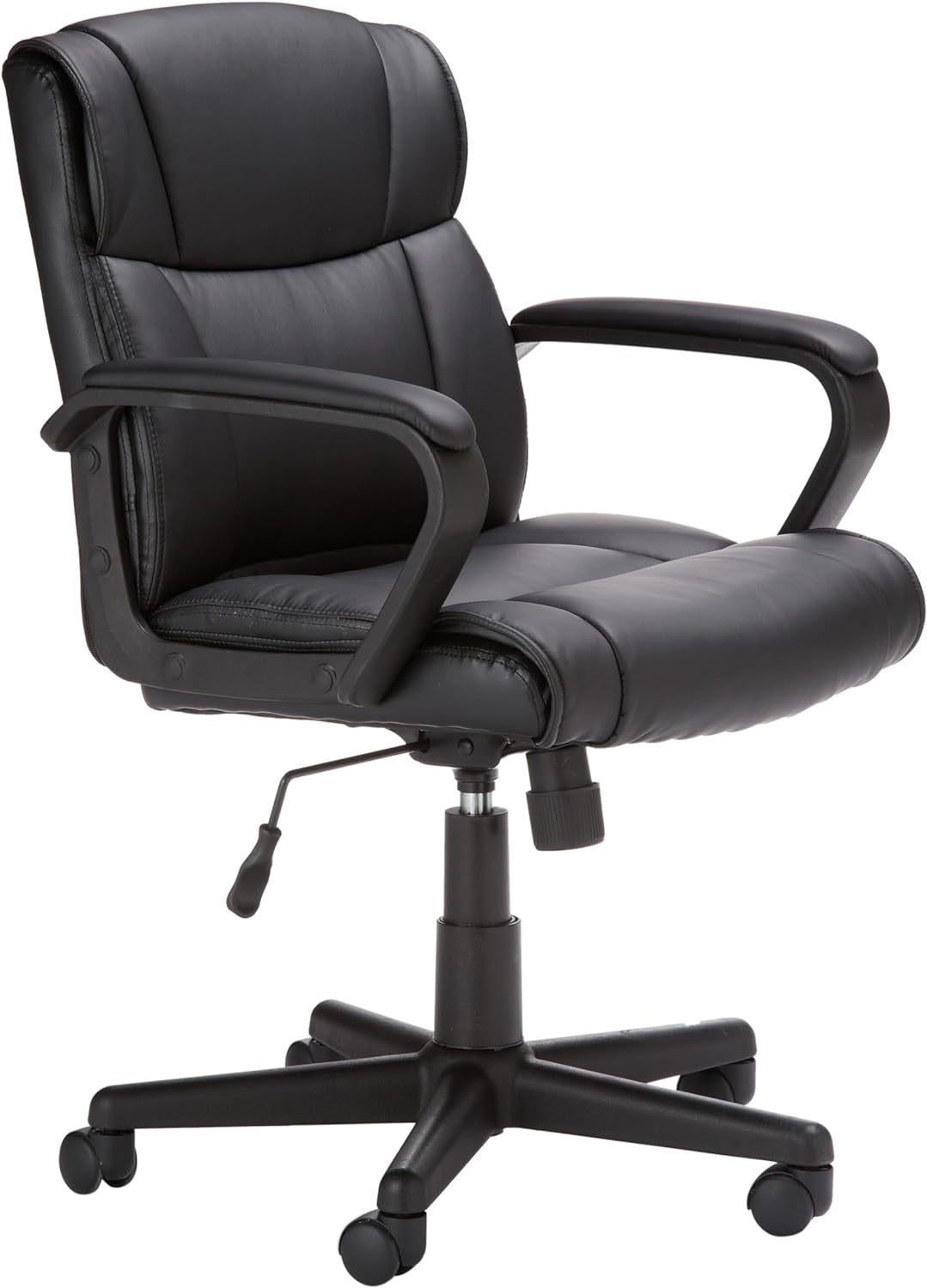 Silla ergonómica de escritorio de oficina con reposabrazos, altura e inclinación ajustable, giro de 360 grados, capacidad de 124 kg
