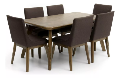 Comedor 6 Sillas Café Madera Glen Innovamuebles