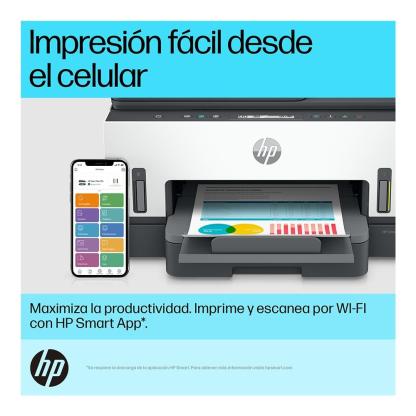Impresora Multifuncional HP Smart Tank 750 de Tinta Continua Impresión a Color Wi-Fi Smart App Dúplex ADF