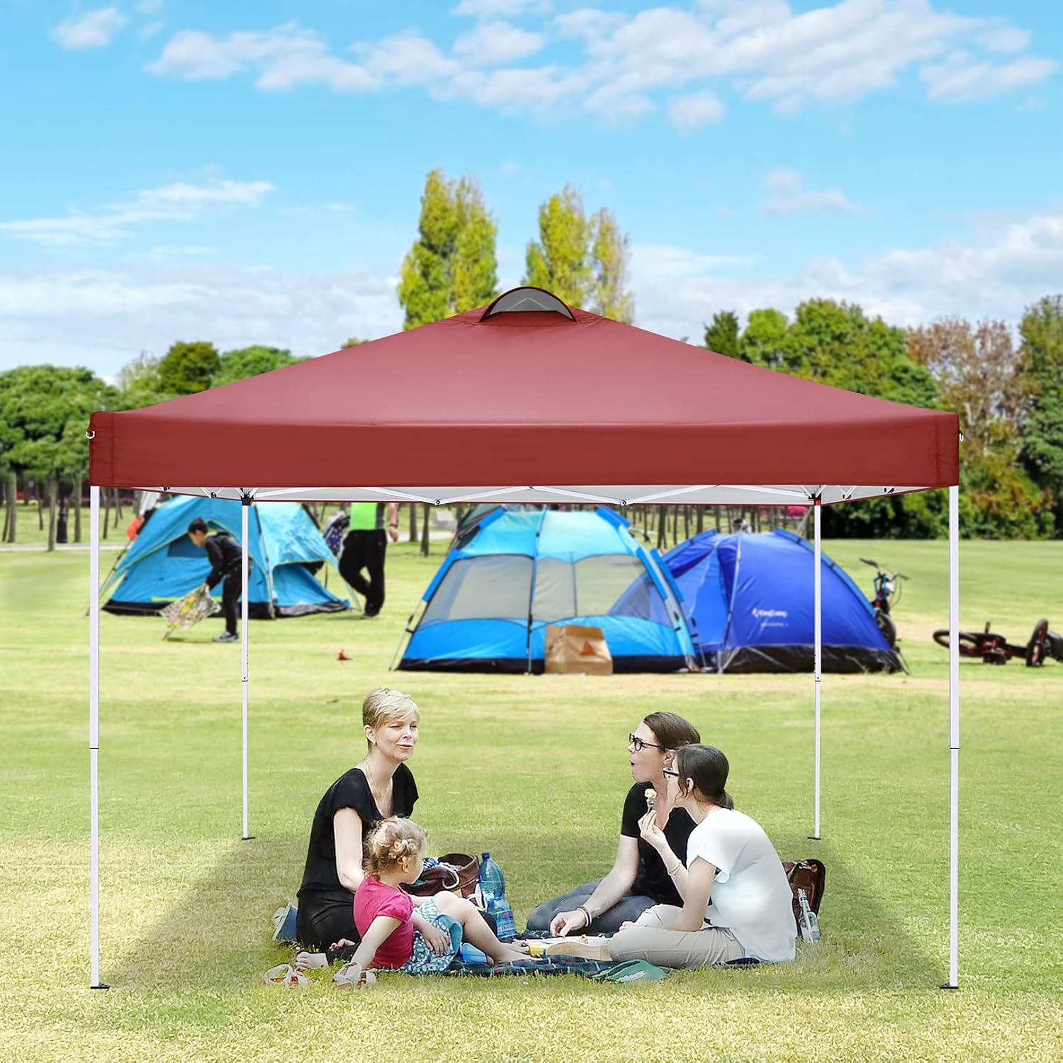 COBIZI - Toldo desplegable de 10 x 20 Pulgadas con 6 Paredes Laterales, toldo Impermeable para Eventos al Aire última intervensión, UPF 50+ cenador portátil para Fiestas, Playa, Camping, Boda,