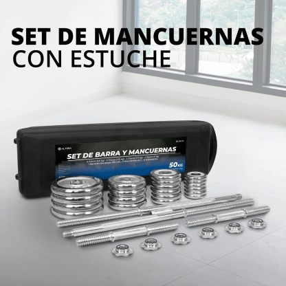 Altera Set de Mancuernas y Discos, Pesas Ajustables con Estuche para Ejercicio