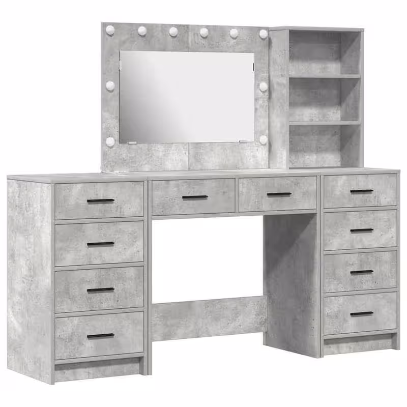 mesa de maquillaje con cajón 3 piezas   40 x 41 x 135 cm madera tratada, toalla de  ,tocador,  moderno,diseño elegante,madera   calidad,artesanía  ,   ,  en espacios pequeños,  de apartamentos Detalles del producto 3