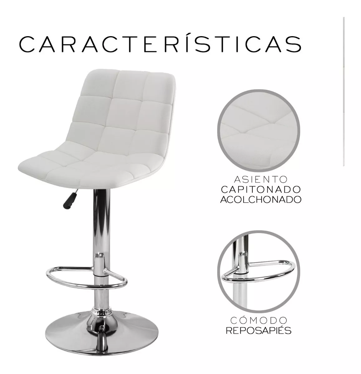 3pzs Bancos Con Respaldo Giratorios Para Barra Cocina Bar