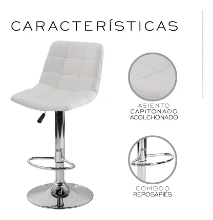 3pzs Bancos Con Respaldo Giratorios Para Barra Cocina Bar