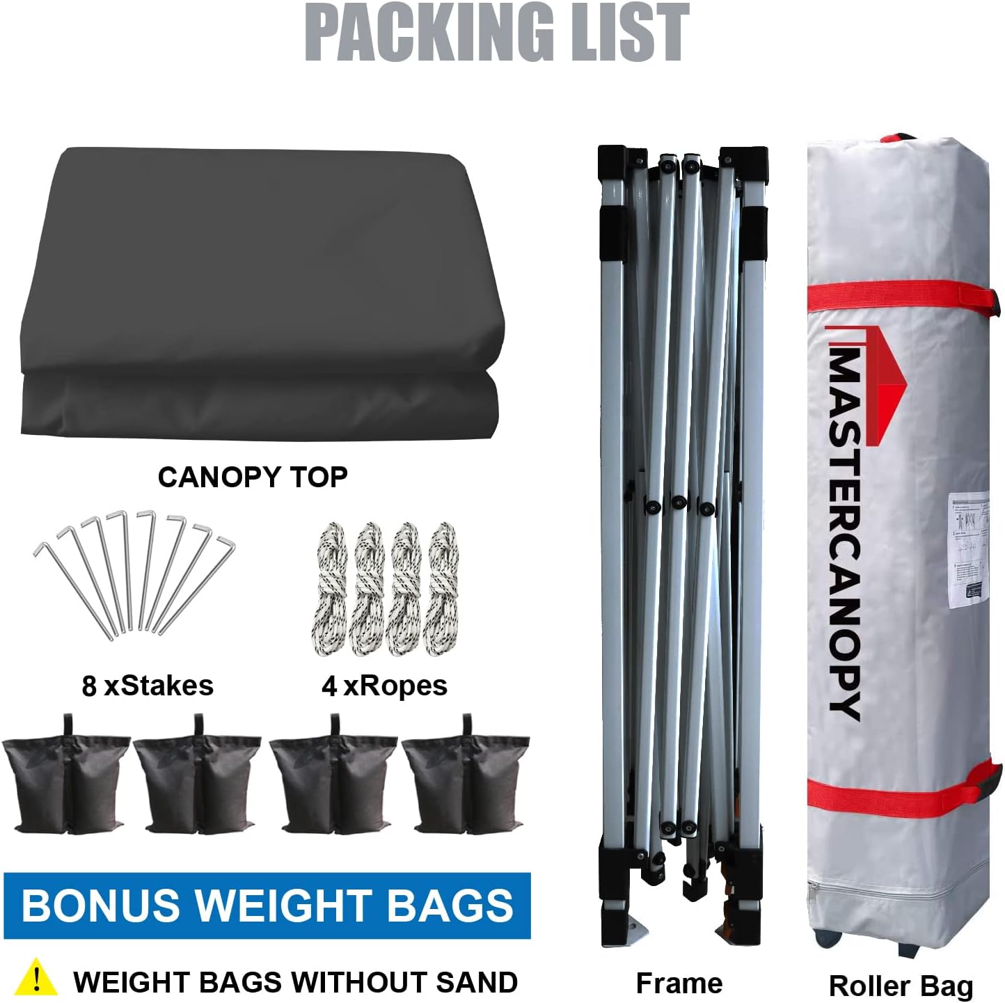 MASTERCANOPY - Tienda de campaña emergente Duradera con Bolsa Enrollable