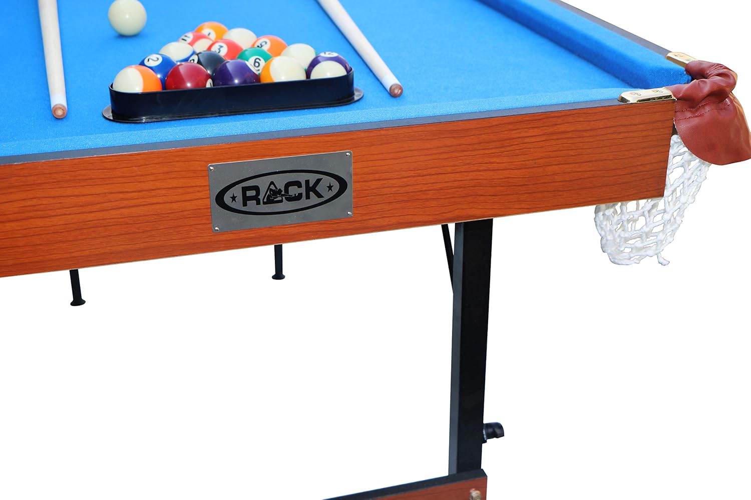 RACK Crux - Mesa de billar/billar americano plegable de 140 cm, entretenimiento portátil y ahorrador espacio