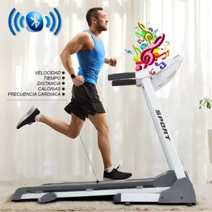 Caminadora eléctrica Centurfit MKZ-CAM918 127V color blanca y negro