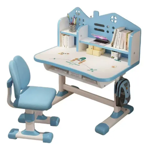 Juego De Silla Y Escritorio De Altura Ajustable Para Niños