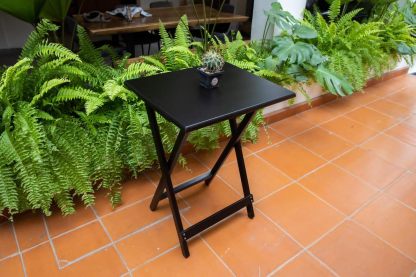 Hogare Mesas Plegables De Servicio con Base, Mesa, Mesa Auxiliar, Mesita, Juego de Parota (Chocolate)
