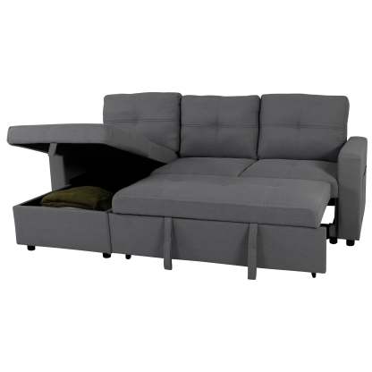 SOFÁ CAMA CON ALMACENAMIENTO TRIBECA GRIS CLARO