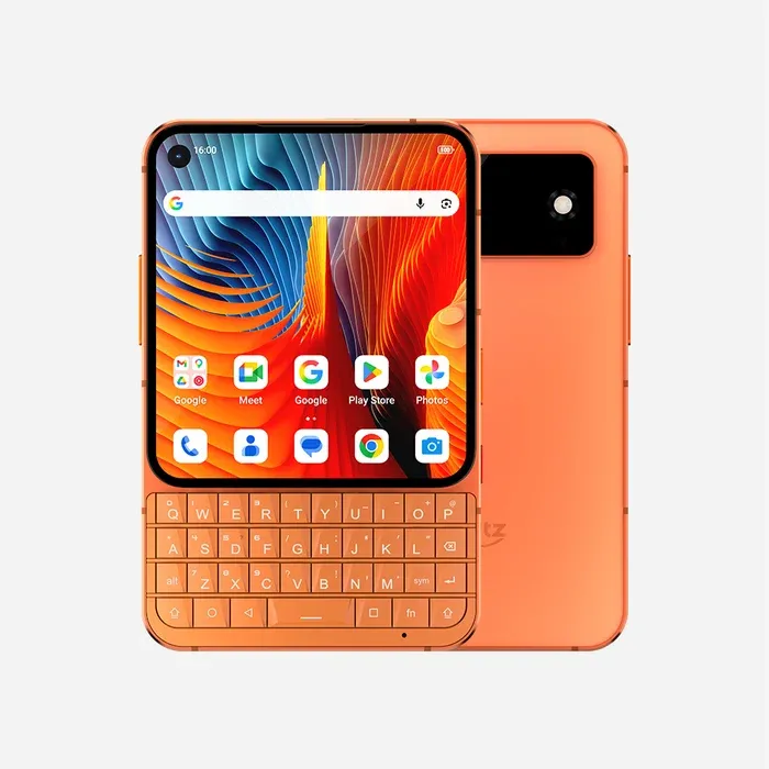 Smartphone 5G con teclado físico QWERTY, pantalla compacta, batería de larga duración, alto rendimiento para mensajería y navegación