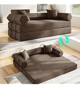 SAVENICA - Sof&aacute; cama convertible de 79 pulgadas, sof&aacute; modular con durmiente extra&iacute;ble, futbol plegable 5 en 1...