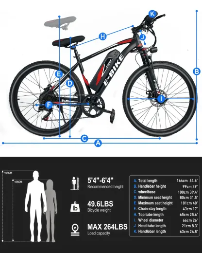 🔥Bicicleta Eléctrica de Montaña 26" para Adultos, Motor Potente 1500W, Velocidad Máxima 40 km/h, Autonomía 64 km, 7 Velocidades, Certificación UL, Bicicleta Eficiente para Desplazamientos y Aventuras