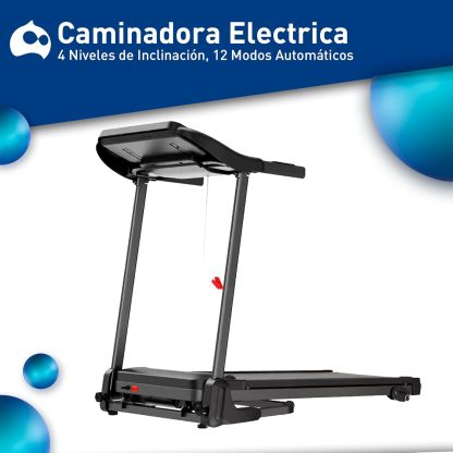 Bluelander Caminadora Electrica 2.0 HP, Caminadora Electrica Portatil, 4 Niveles de Inclinación, 12 Modos Automáticos, Incluye Bocinas y Pantalla, Velocidad de 1 a 14 Km/h, Capacidad de Soporte 110 Kg