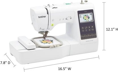 Brother SE700 Máquina de coser y bordar, conexión LAN inalámbrica, 135 diseños integrados, 103 costuras integradas, computarizada, área de aro de 4 x 4 pulgadas, visualización táctil de 3.7 pulgadas,