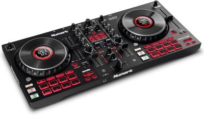 Numark Mixtrack Platinum FX Controlador DJ Para Serato DJ Con Control de 4 Secciones, Mezclador DJ, Interfaz de Audio Incorporada, Pantallas en Las Ruedas de Selección y Paletas de Efectos