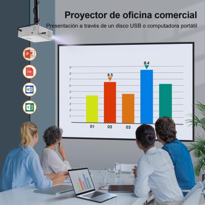 【AI Auto Focus & Keystone】 Proyector 4K Soporte, XuanPad Proyector Bluetooth WiFi6, 26000L 1080P Proyector Portatil Inteligente, Proyector para Cine en Casa con trípode para iOS/Android/TV Stick