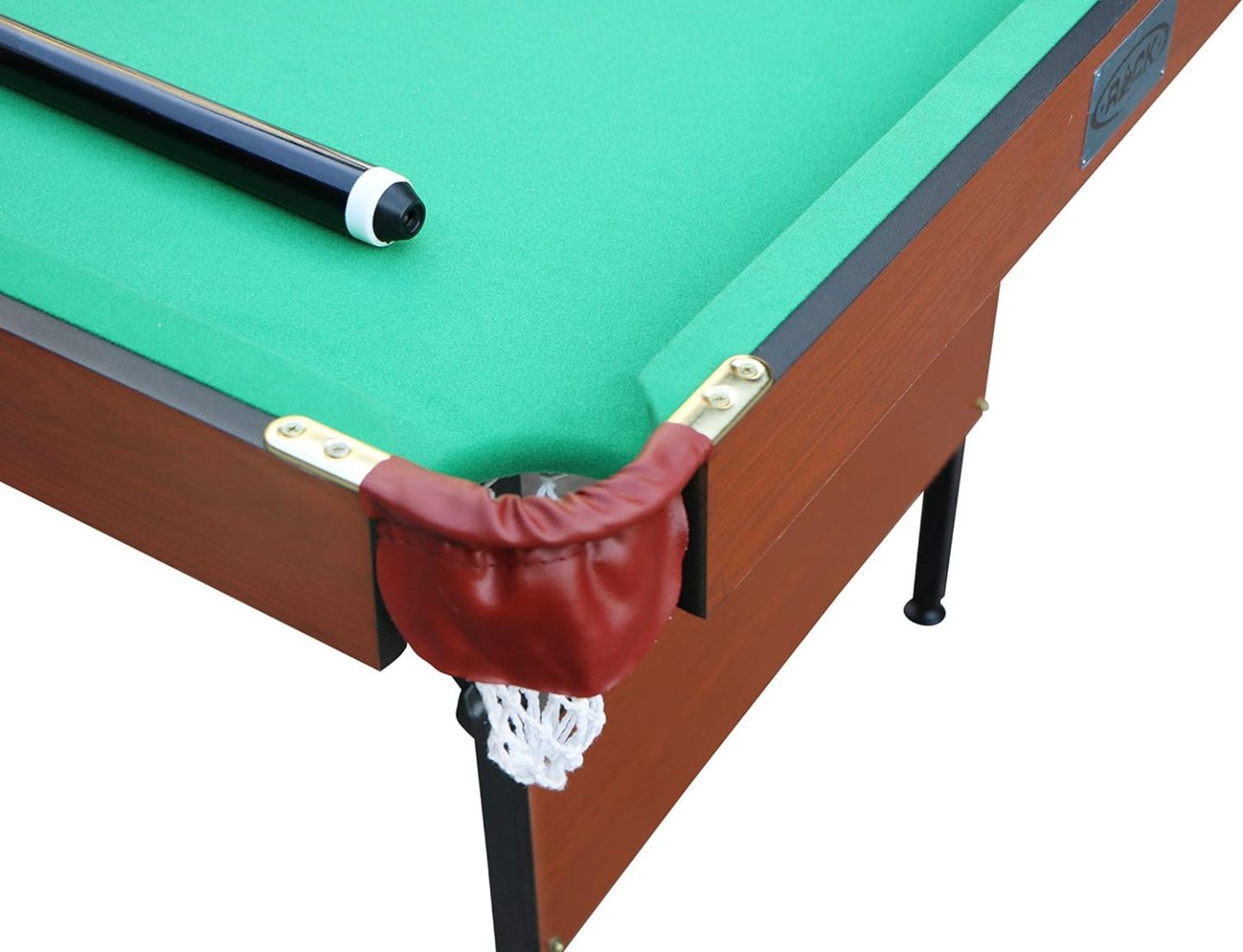 RACK Crux - Mesa de billar/billar americano plegable de 140 cm, entretenimiento portátil y ahorrador espacio