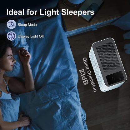 Tolife Purificador de aire para habitación grande, purificadores de aire para el hogar y pelo de mascotas con filtro lavable, limpiador de aire para recámara de hasta 1095 pies² polvo humo olor, modo
