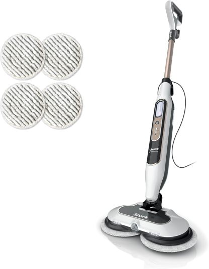 Shark Steam & Scrub S8201 - Trapeador con tecnología de chorro de vapor todo en uno, trapeador de vapor de piso duro con 3 modos de vapor y luces led