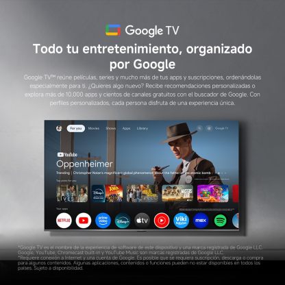 Smart TV 32" Google TV 2026 Diseño Ultradelgado Dolby Audio DTS:X DTS Virtual:X Control por Voz