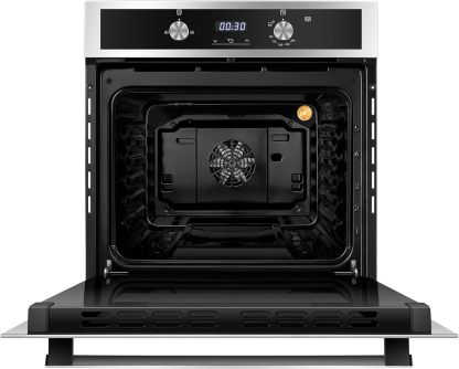 Hisense Horno de gas empotrable 67L, parrilla de gas, flujo de aire múltiple, temperatura precisa, puerta extraíble de fácil limpieza, temporizador, HGO602BS