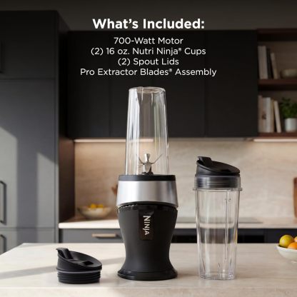 Licuadora Personal 700W con Vaso Portátil 473ml | Mini Batidora para Smoothies, Jugos y Batidos Saludables