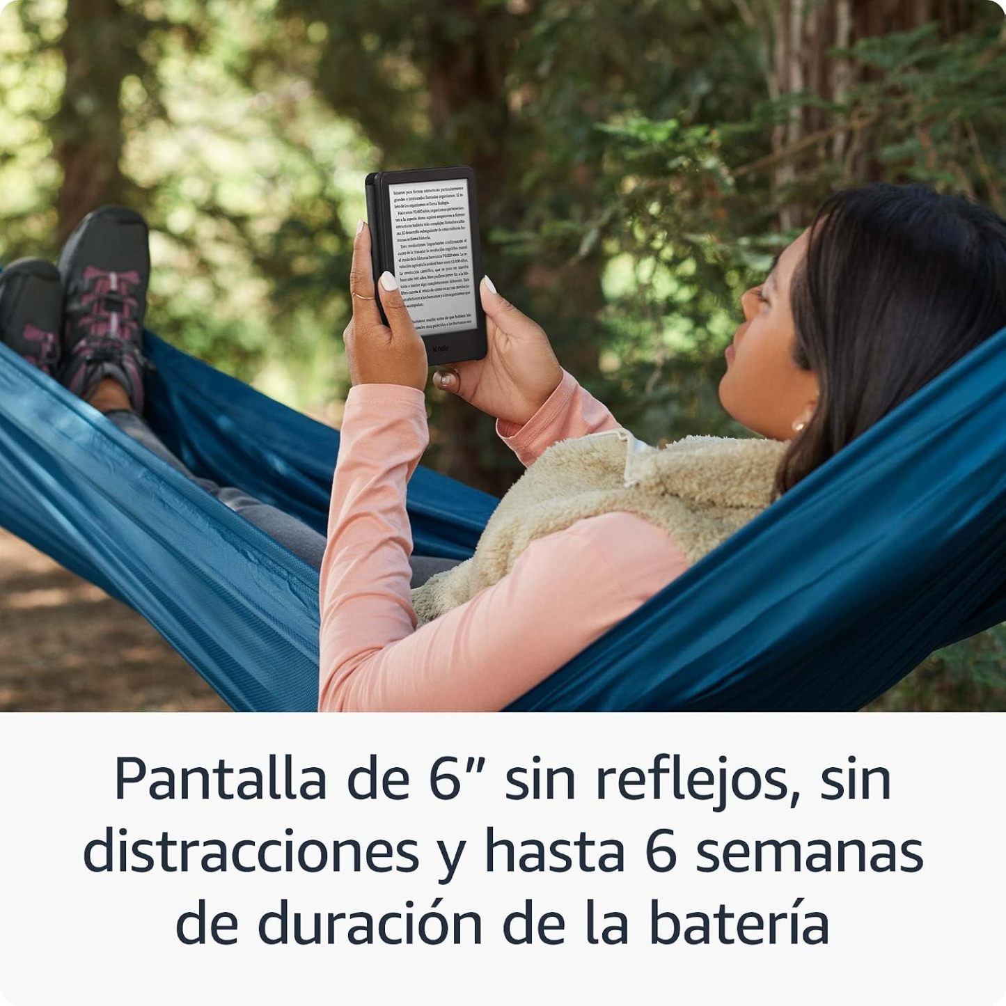 📕 Kindle 16 GB (modelo más reciente), el más ligero y compacto, refresco de página rápido y alto contraste, experiencia de lectura mejorada, colores: Negro, Rosa y Matcha (Verde Té)