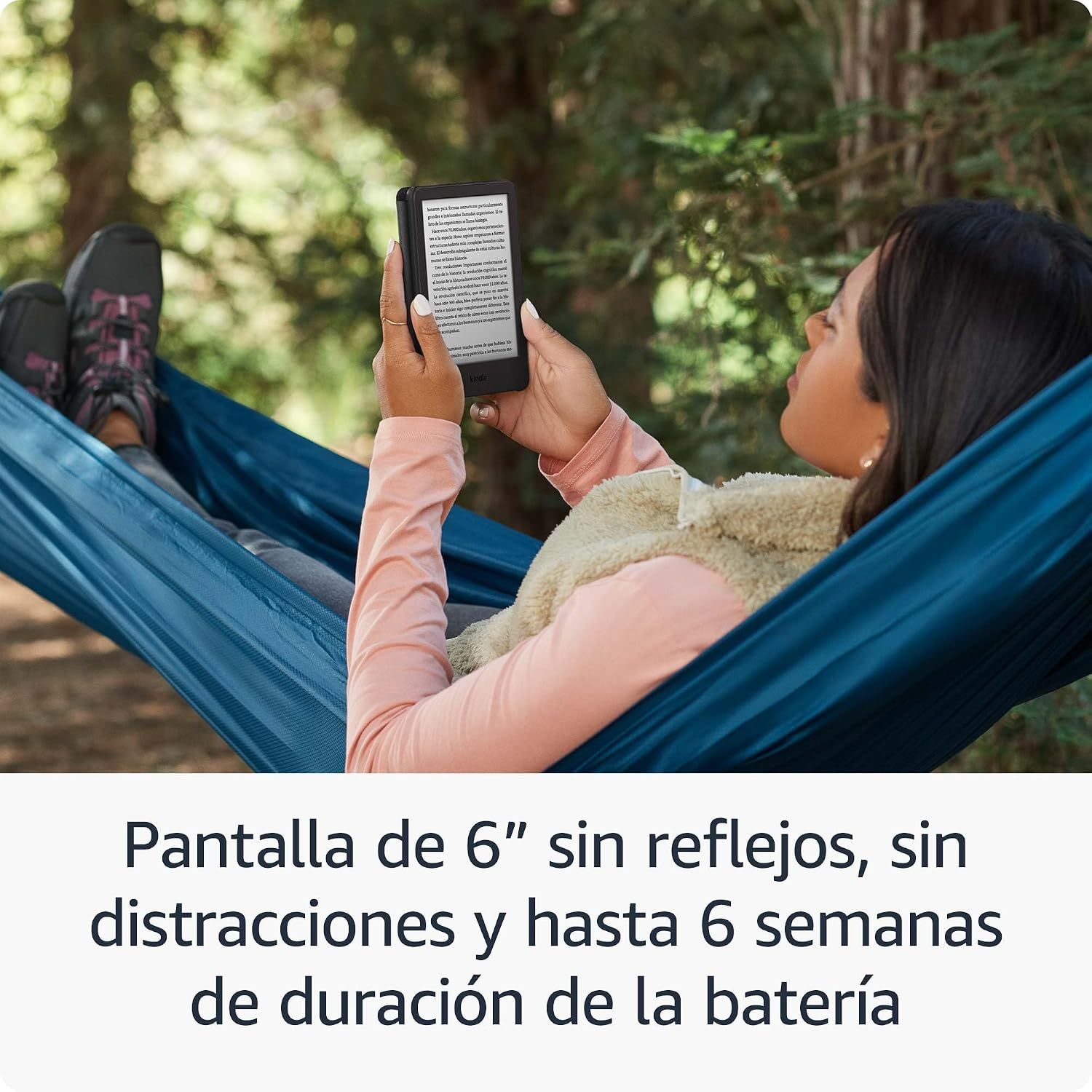 📕 Kindle 16 GB (modelo más reciente), el más ligero y compacto, refresco de página rápido y alto contraste, experiencia de lectura mejorada, colores: Negro, Rosa y Matcha (Verde Té)