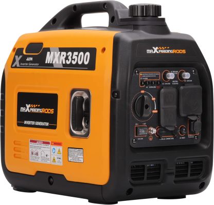 MaXpeedingrods Generador inversor portátil de 3500 W alimentado por gas, compatible con EPA, compacto y ligero para energía de respaldo en el hogar, camping al aire última intervensión, RV y remolque