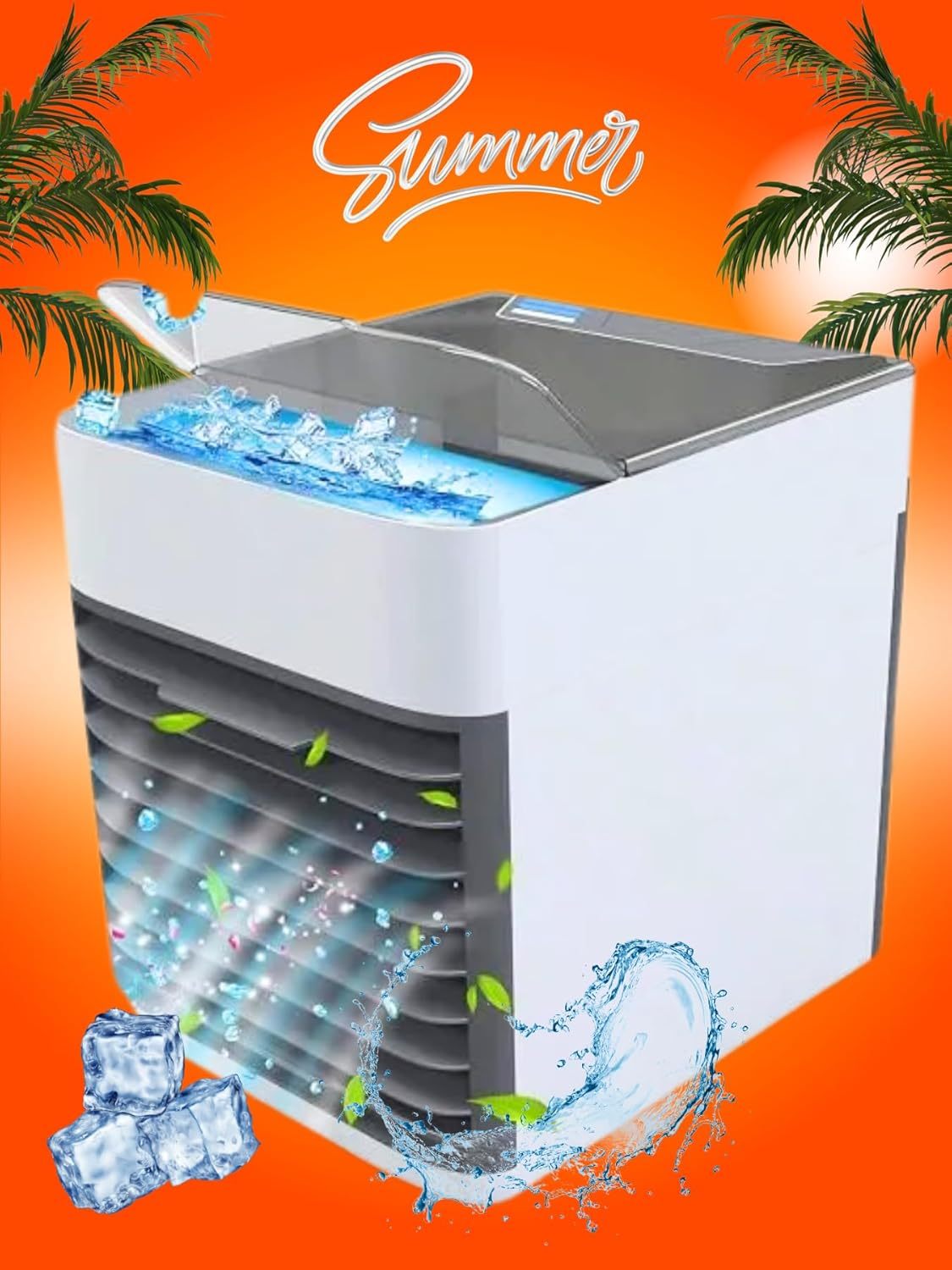 2 piezas Aire Acondicionado Portátil Mini Enfriador Humidificador Personal Evaporador