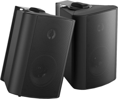 Herdio - Altavoces de Pared con Bluetooth para Exteriores e Interiores (Negro)