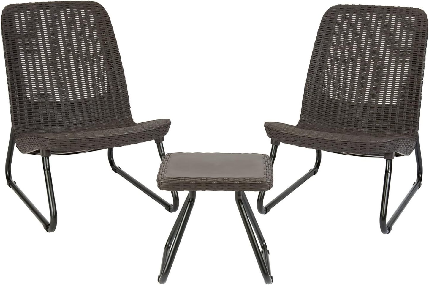 Keter Juego de Muebles de Jard��n Rio Patio Set, para Terraza Balc��n o Piscina, Resistente A Todo Clima, Resina De Polipropileno y Aluminio, Color Marr��n
