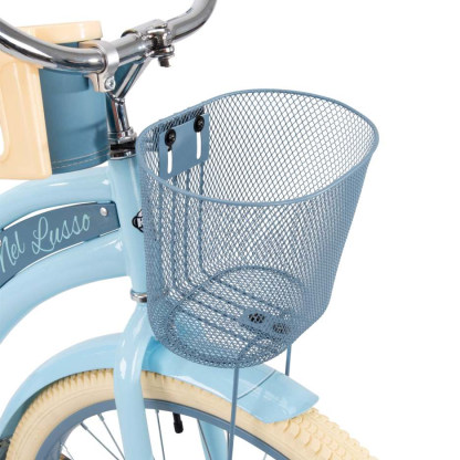 Bicicleta de paseo clásica Nel Lusso con cuadro Perfect Fit, para mujer, color azul, 26"