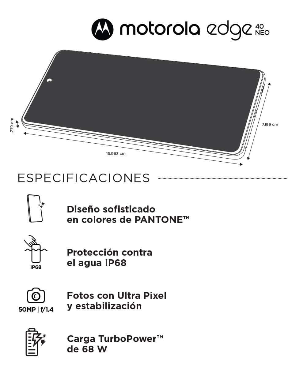 Motorola Moto Edge 40 Neo POLED 6.5 Pulgadas Desbloqueado