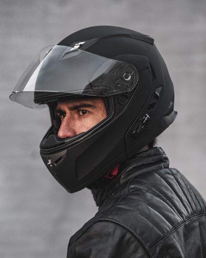 ILM - Casco de Motocicleta Modular Integrado con Bluetooth, con protección Solar para Mp3, Modelo 953/953 Pro