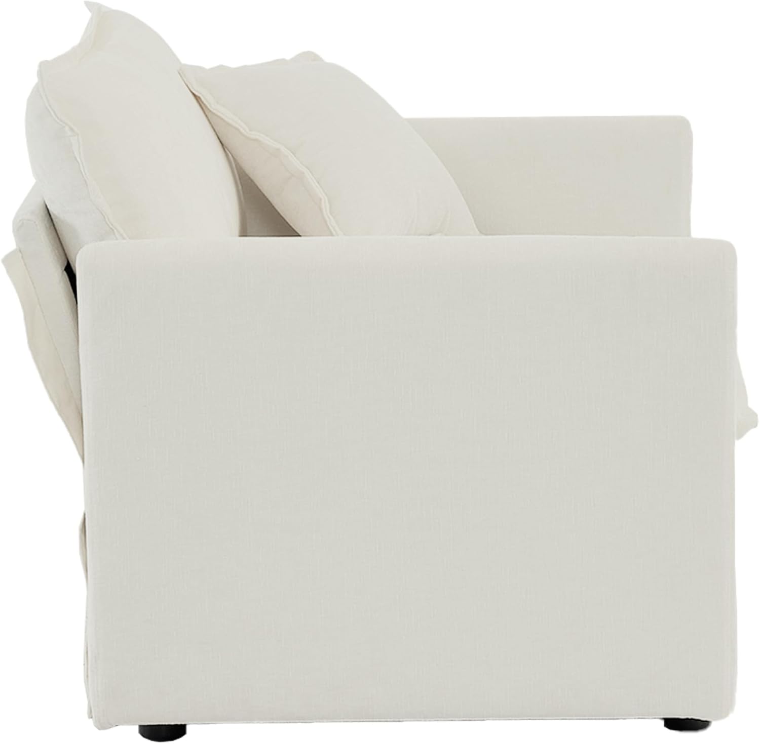 Neylory - Sofá de dos plazas con 2 almohadas para sala de estar, recámara, departamento, 2 plazas de felpilla para asiento profundo