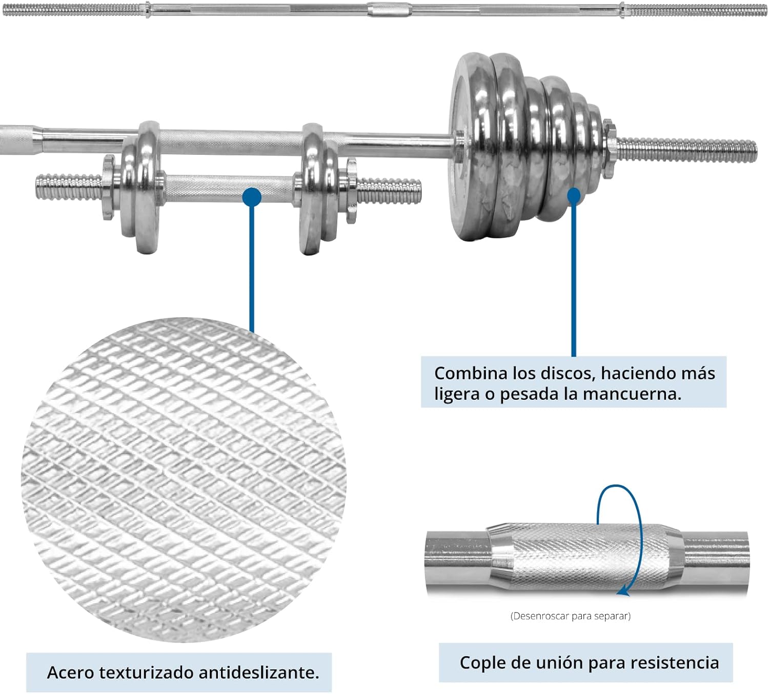 Altera Set de Mancuernas y Discos, Pesas Ajustables con Estuche para Ejercicio