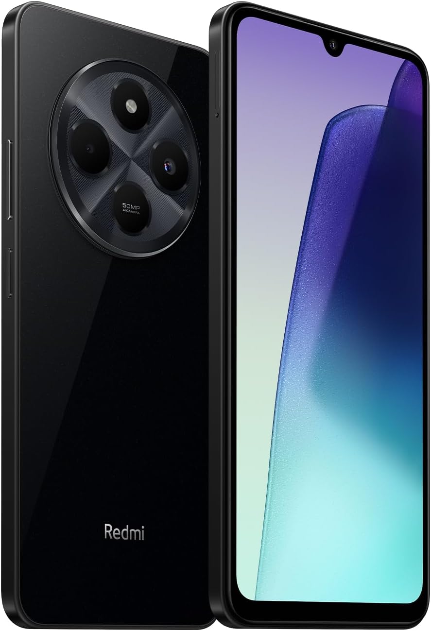Xiaomi Redmi 14C 4+128GB Smartphone, 6.88 "120HZ LCD HD+pantalla, Mediatek Helio G81 Ultra, 50MP AI cámara dual, 5160Mah, NFC, negro
