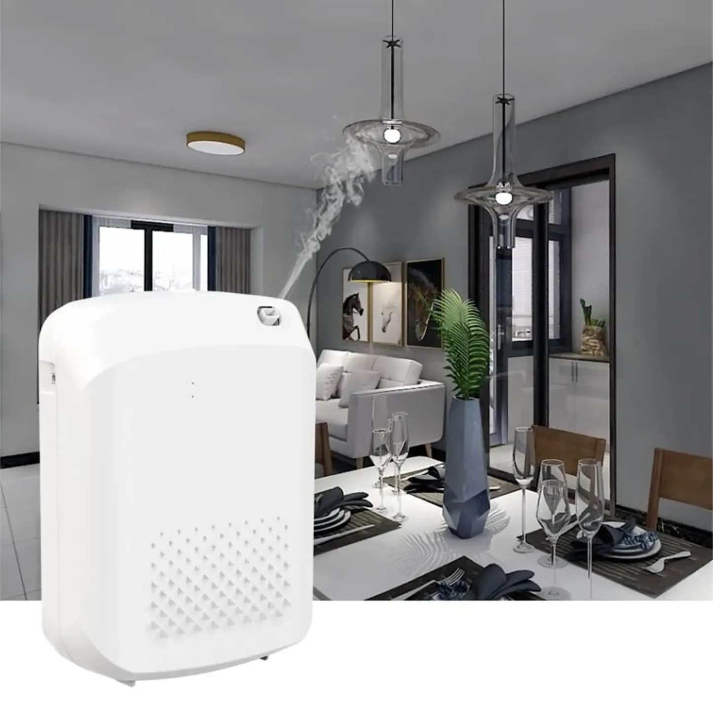 Difusor de Aceite Esencial Eléctrico de 400ml con Bluetooth para Hotel y Hogar con Control Remoto y Temporización Inteligente