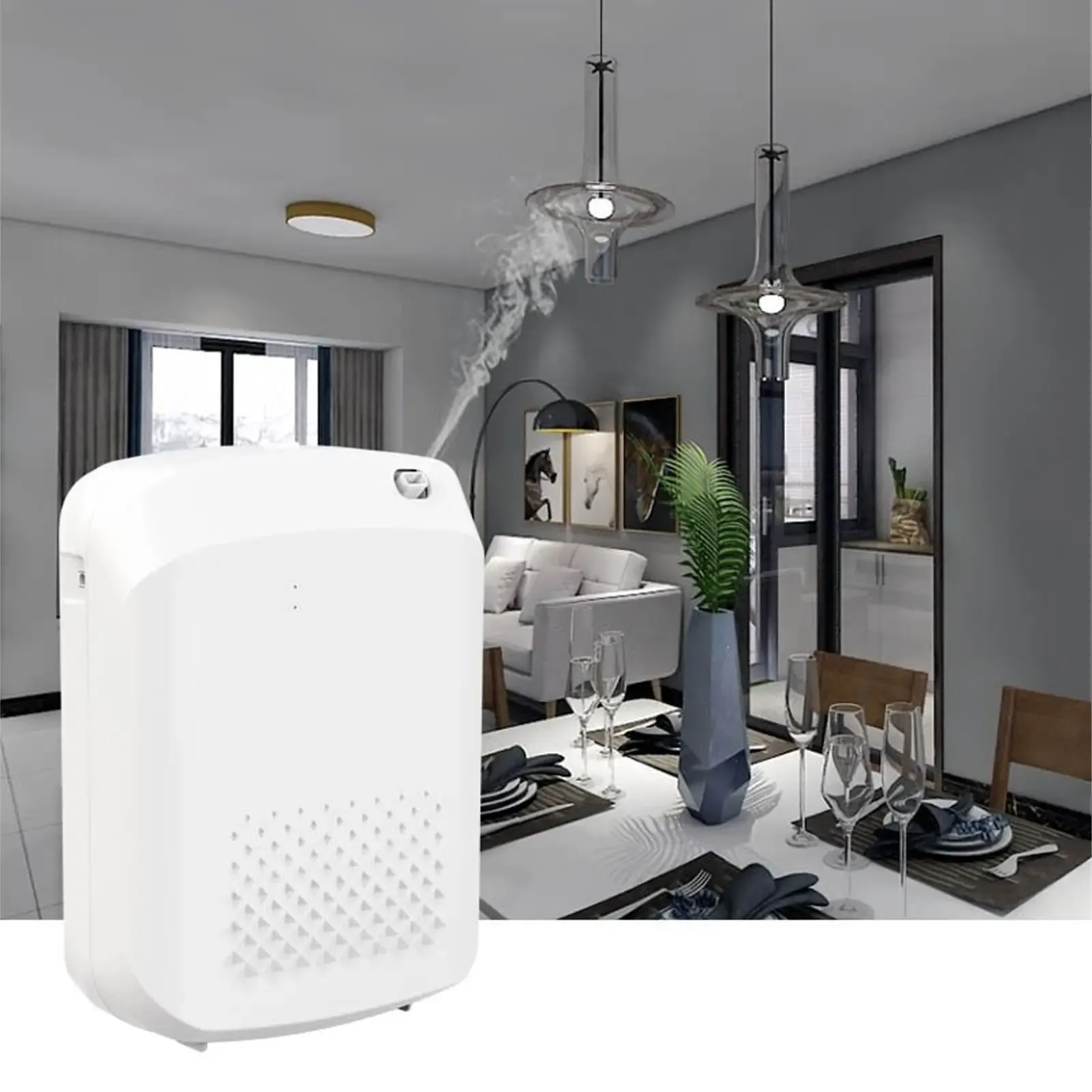 Difusor de Aceite Esencial Eléctrico de 400ml con Bluetooth para Hotel y Hogar con Control Remoto y Temporización Inteligente