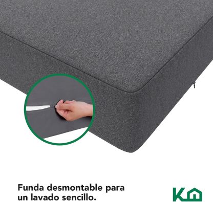 Kingshouse | Sofá Cama Matrimonial Plegable - Sillón Multifuncional y Convertible 2 en 1 - Relleno de Espuma de Alta Densidad - Funda Desmontable - Soporte Ergonómico y Suavidad Hogar, Sala, Recámara