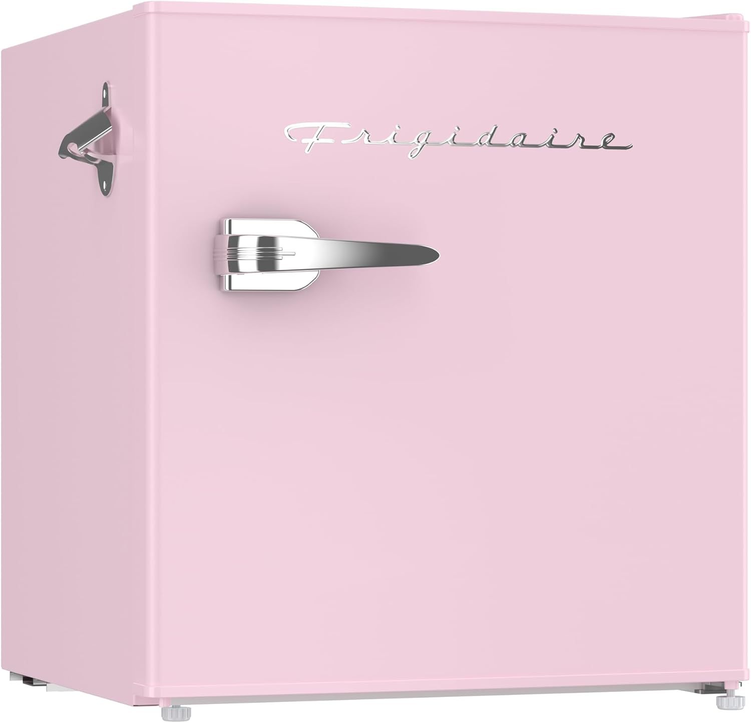 ❄️ Mini Refrigerador Retro Frigidaire EFR176 Rosa 1.6 Pies Cúbicos, Abridor de Botellas Incorporado, Ideal para Oficina, Dormitorio y Residencia Estudiantil