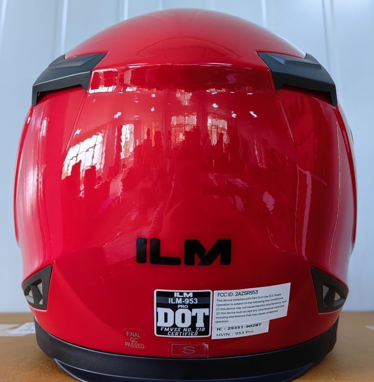 ILM - Casco de Motocicleta Modular Integrado con Bluetooth, con protección Solar para Mp3, Modelo 953/953 Pro