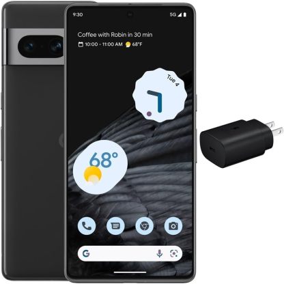 Teléfono Android Google Pixel 24-5G: teléfono desbloqueado con gran lente angular y pila de 7 horas, 128 GB, color obsidiana, (reacondicionado)