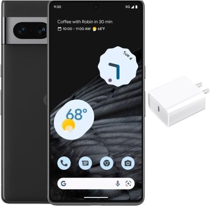 Teléfono Android Google Pixel 24-5G: teléfono desbloqueado con gran lente angular y pila de 7 horas, 128 GB, color obsidiana, (reacondicionado)