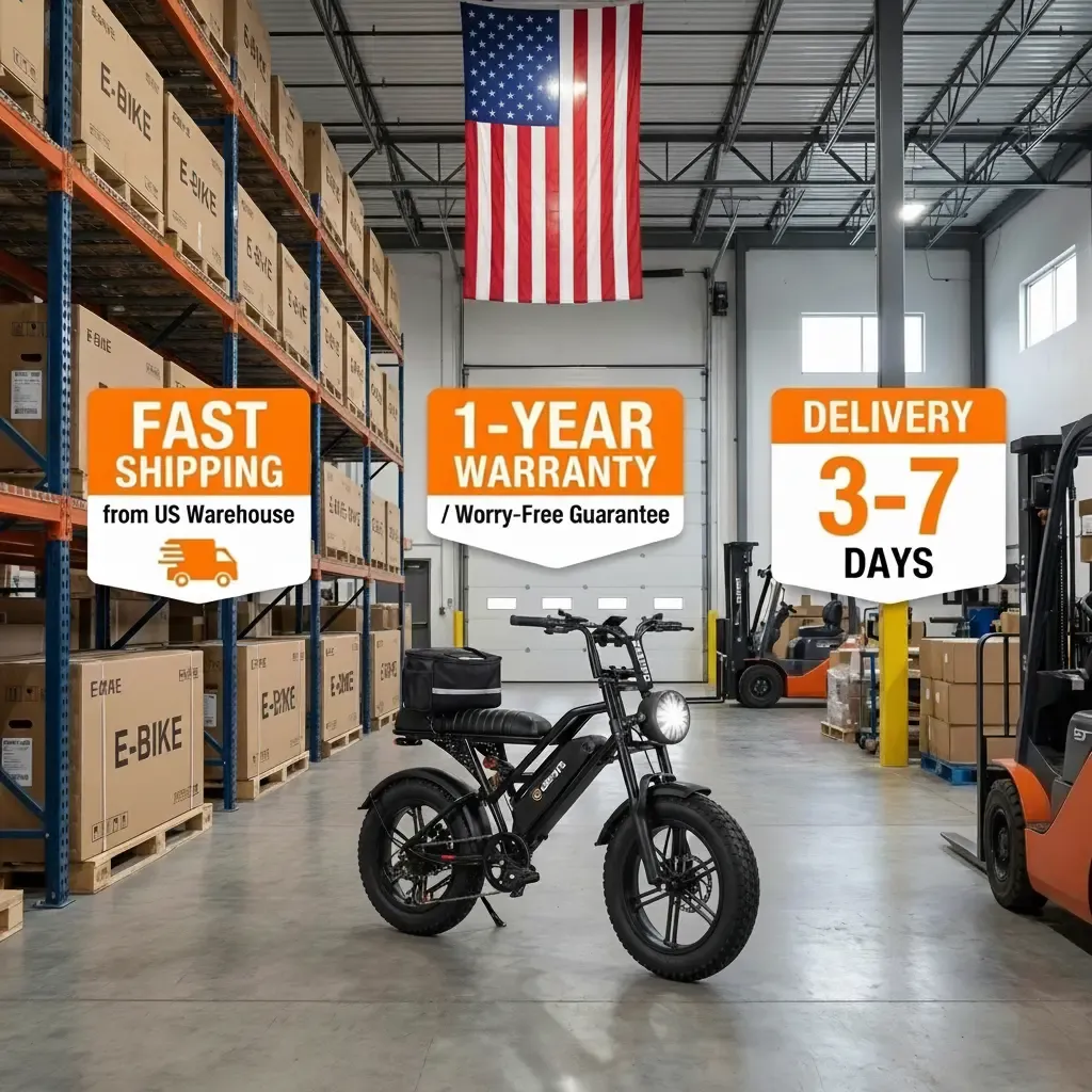 ⚡ESKUTE V100 Bicicleta Eléctrica para Adultos, Llantas Gruesas Fat‑Tire 16" Todoterreno, Motor Pico 1500W, Batería 48V 13Ah Larga Autonomía, Velocidad 45 km/h, Doble Suspensión, Ideal para Desplazamientos y Camping