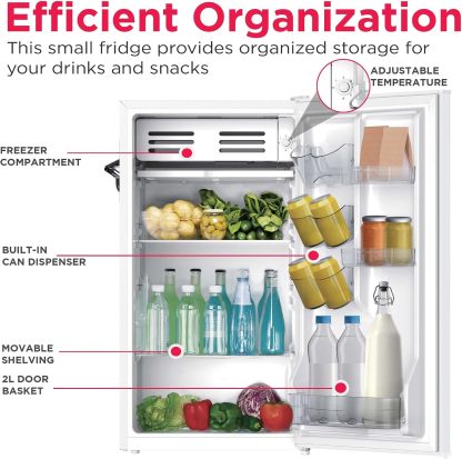 ❄️ Refrigerador compacto retro Frigidaire con enfriador, refrigerador de mostrador de 3.2 pies cúbicos con abridor de botellas incorporado, ideal para oficina, dormitorio, residencia estudiantil o cabaña