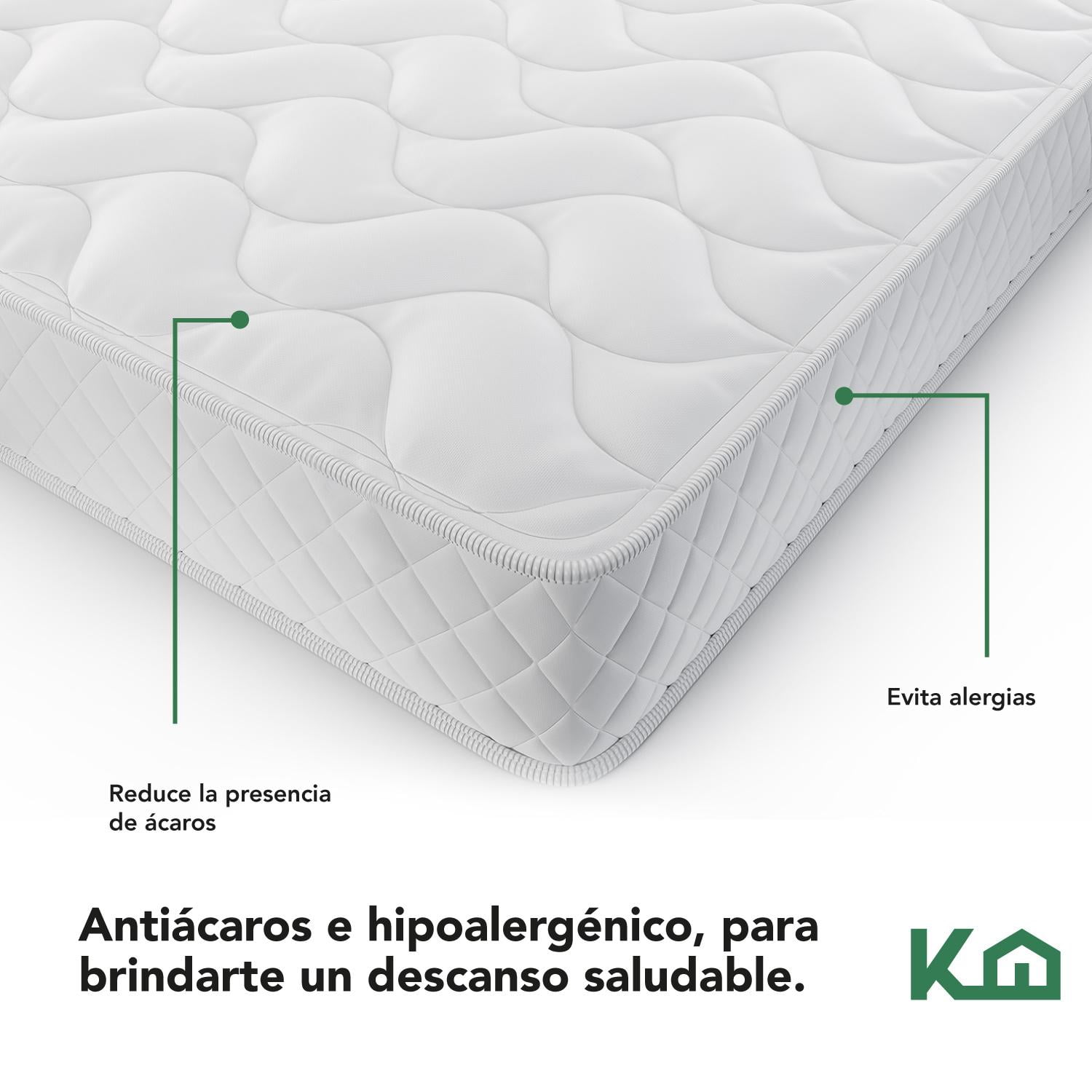 Colchon Matrimonial En Caja 15cm Alto KingsHouse blanco Kingshouse KHCESPMB